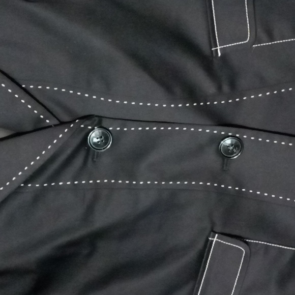 Worthington Black Jacket w White Stitching and Front Pockets 16 - Picture 4 of 7